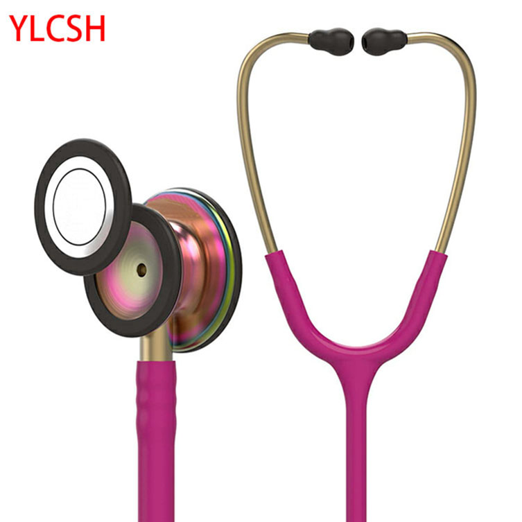 3M Littmann Classic III Monitoring Stethoscope, Rainbow-Finish, Raspberry Tube, 27 inch