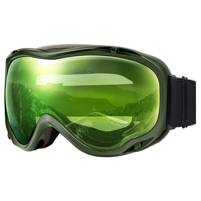 Customized Double Anti-Fog Lens Antifog Goggles Ski Strap