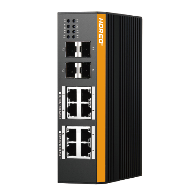 Outdoor Weatherproof Ethernet Power Supply 8 Port 10/100/1000Mbps IP66 Industrial Switch