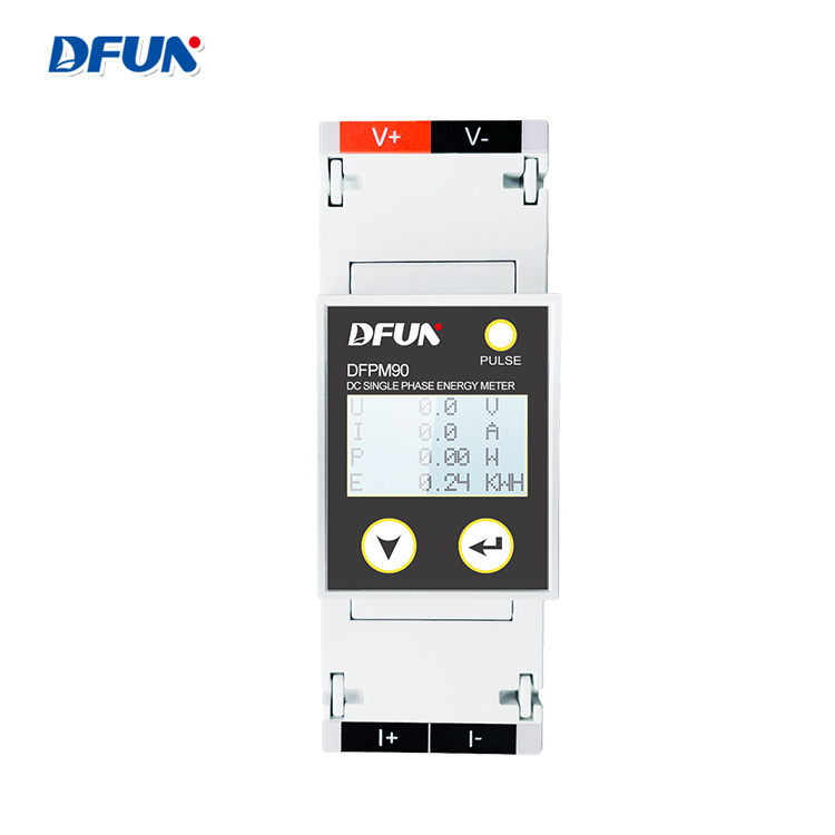 Однофазный измеритель на Din-рейку постоянного тока DFUN DFPM90 для зарядного устройства EV, Электрический измеритель мощности