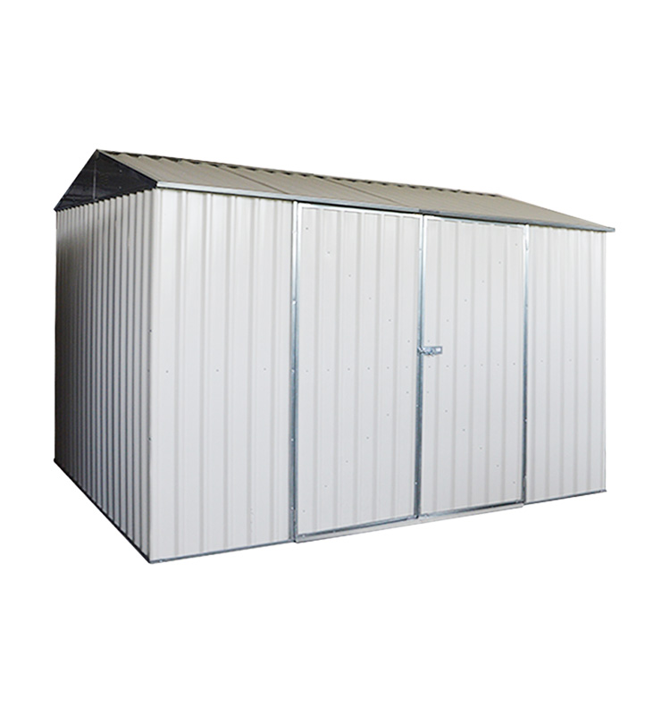 SUE 10x8 футов Apex крыша металлический открытый садовый сарай с двойными дверями