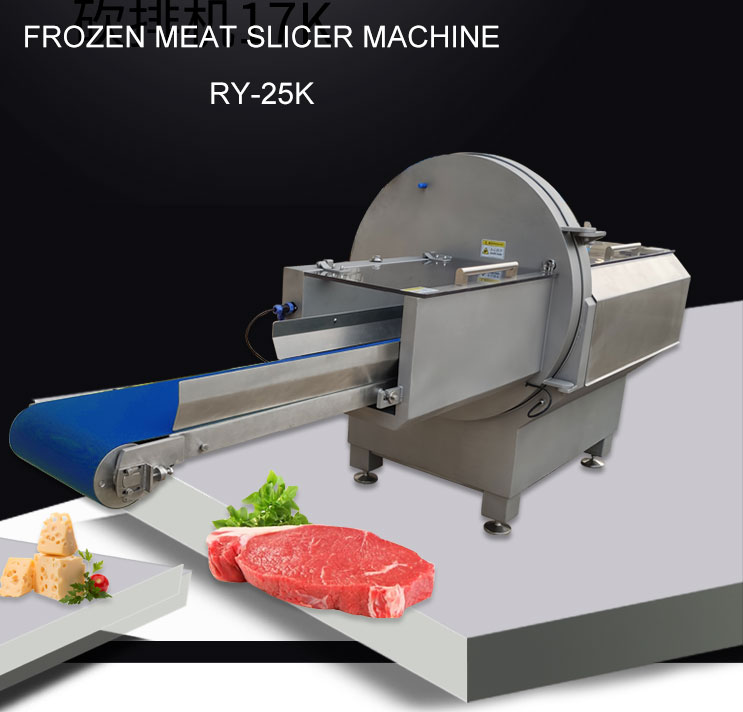 Automatic frozen meat slice slicer mutton beef roll cutter machine bacon slicing sausage cutting  machine