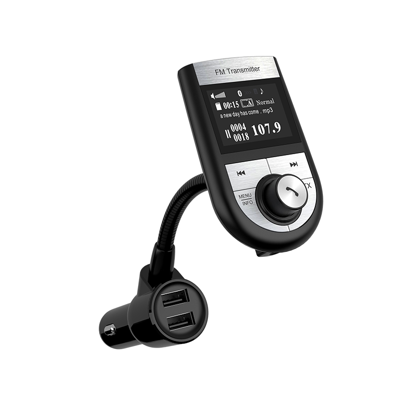 New Design Dual USB Port Handsfree MP3 Player QC3.0 Electric Car Kit FM Transmitter Wireless Charger Car Stereo Music Player
