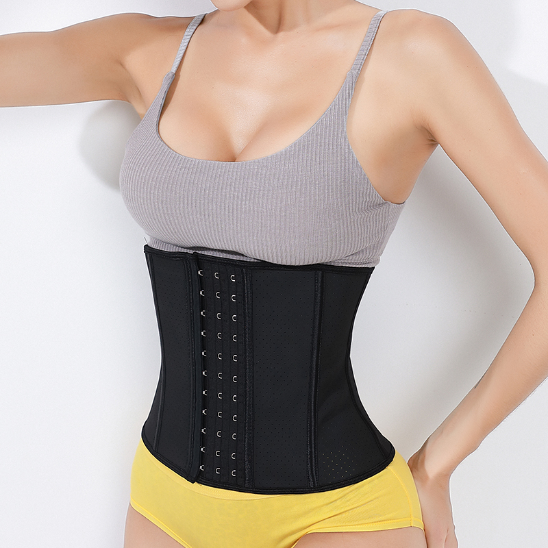 Фирменный Логотип, Красный 9 стальной костяной дышащий Getfit Ann Michell, Женский корсет для фитнеса с длинной талией, формирующий латексный корсет для талии