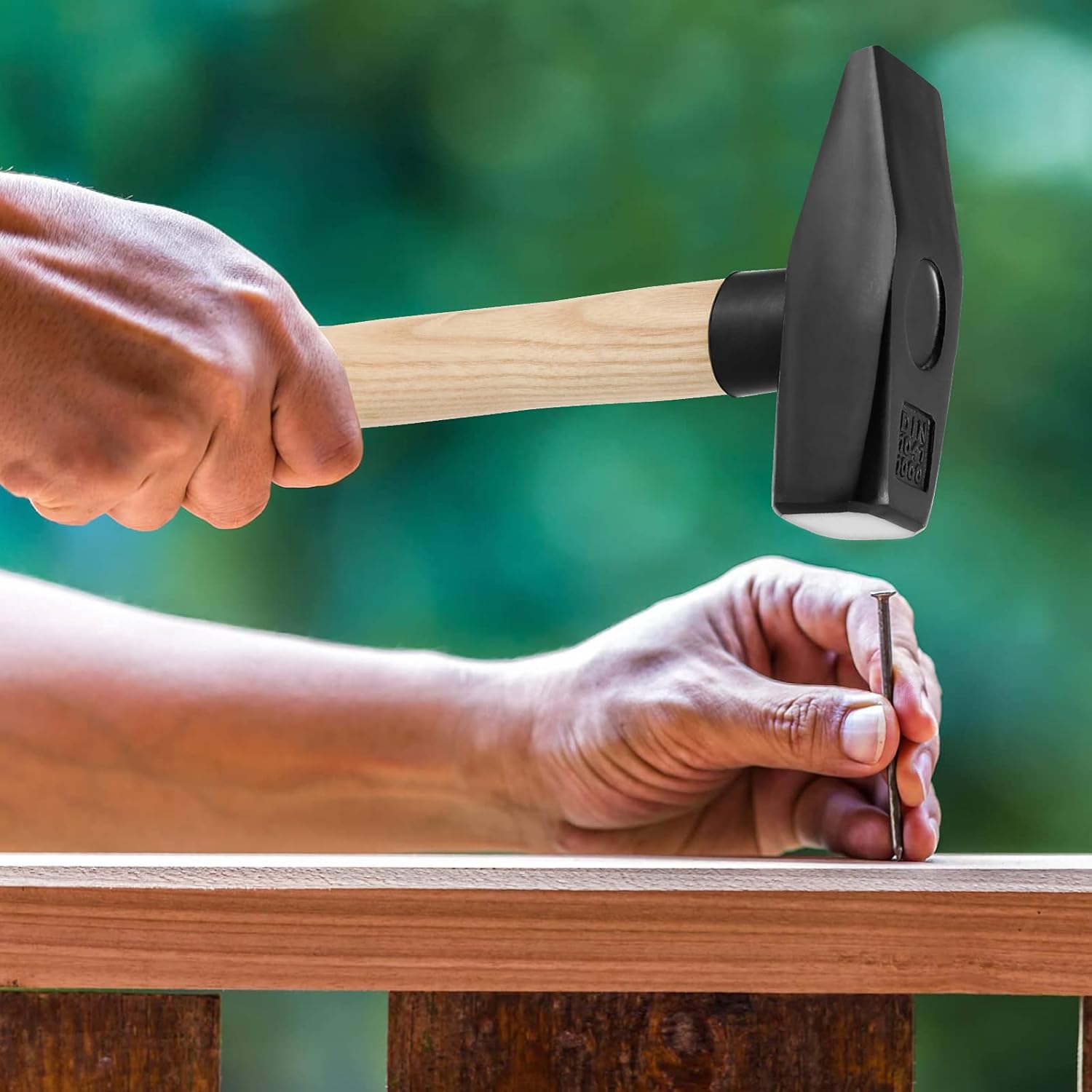 45#Carbon Steel Bleached Wooden Handle Wood Martillo Fitter's Mechanical Machinist Hammer