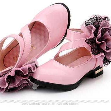 Spring new Girls' leather shoes children's dress shoes soft-soled students black performance princess shoes