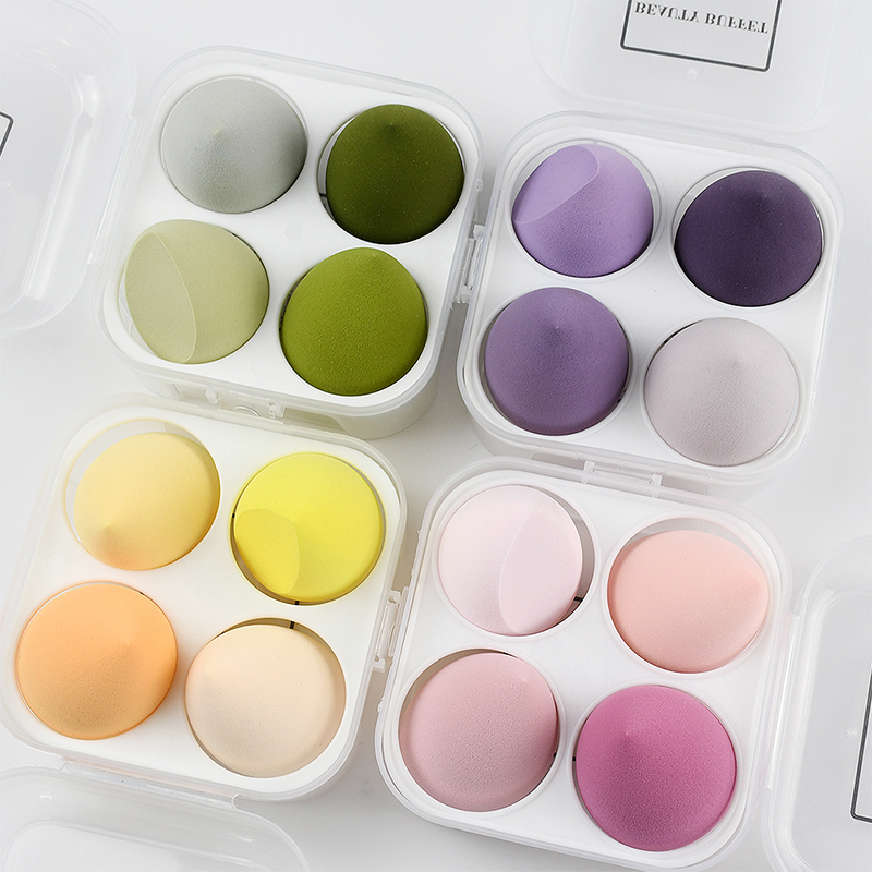 Amazon Hot sales 4pcs Latex Free Beauty Facial Foundation Makeup Sponge Blender Set