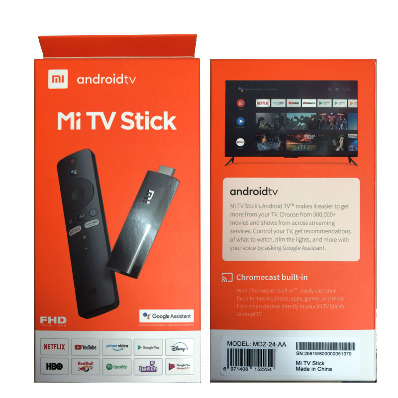 Глобальная версия Xiaomi Mi TV Stick Android TV 9,0 четырехъядерный процессор Dolby DTS HD Двойное декодирование 8 Гб ROM Google Assistant Xiaomi TV Stick
