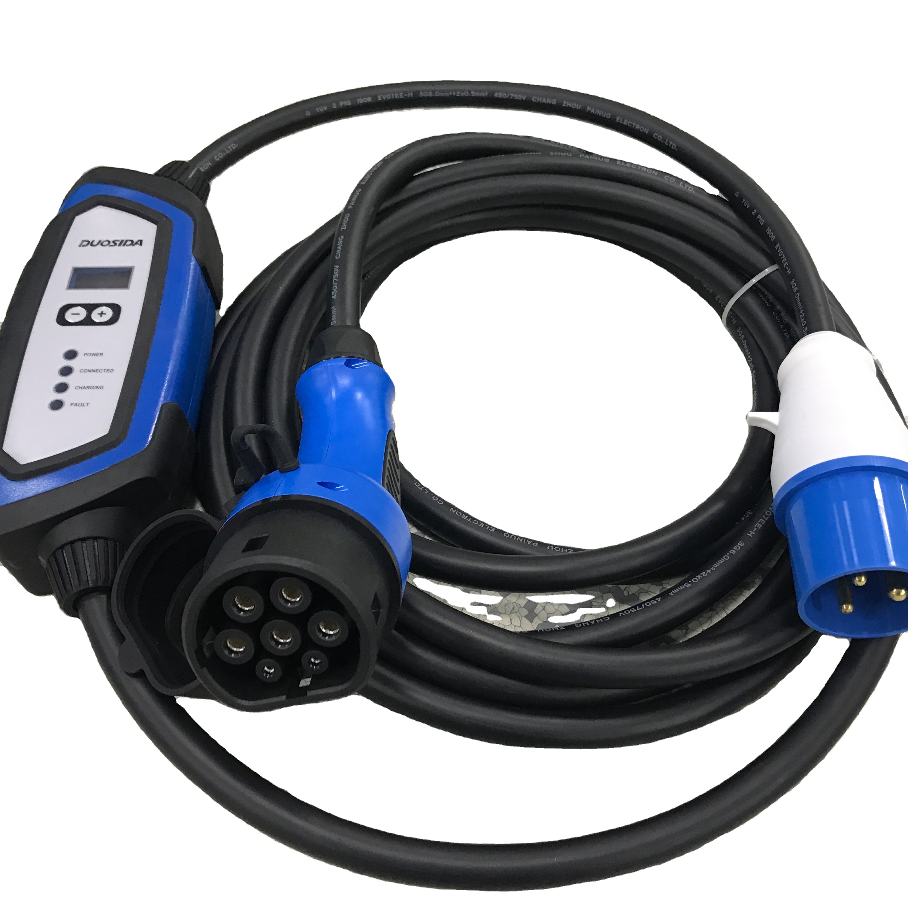 DUOSIDA LEVEL2 Portable Charger 32A 7.2KW CE Approval type 2