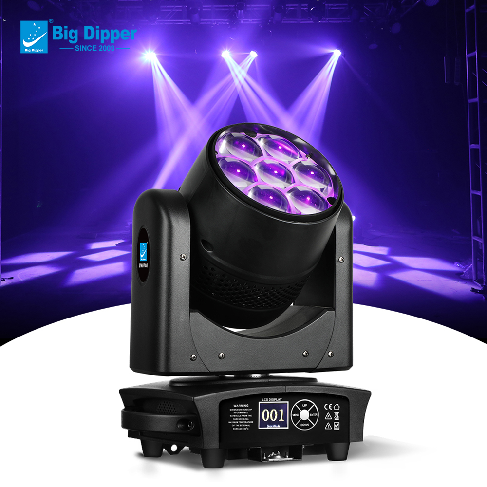 Big Dipper LM0740 led 7x40w rgbw 4in1 bee eye zoom moving head wash light beam moving head stage lighting