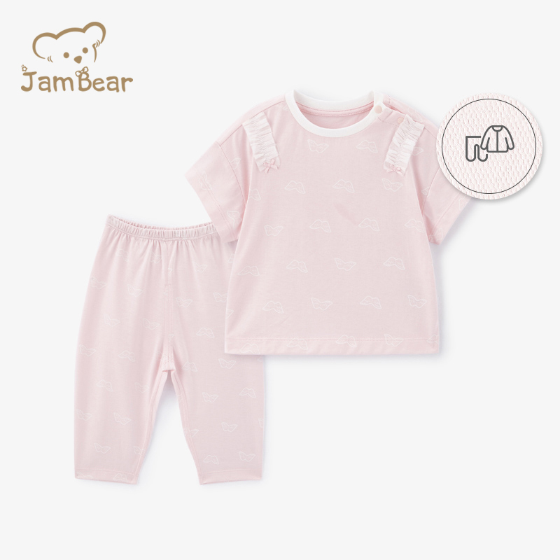 JamBear, органические детские пижамы из органического хлопка для девочек, детская пижама, домашняя одежда для младенцев, Экологически чистая Пижама