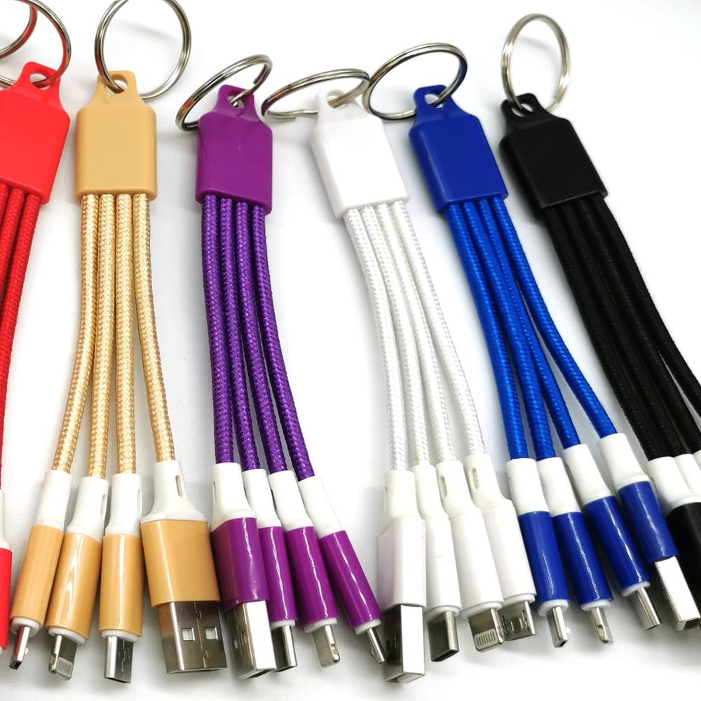 Новинка 2020, зарядное устройство 13 см, 2 А, брелок usb 3 в 1, портативное зарядное устройство для передачи данных, usb-кабель для мобильного телефона
