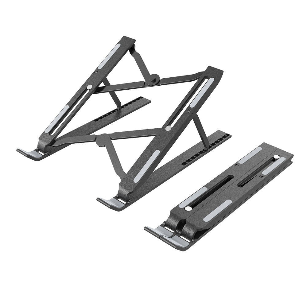 wholesale good quality Aluminium On Desk Laptop Support Folding Portable Adjustable shelf laptop stand
