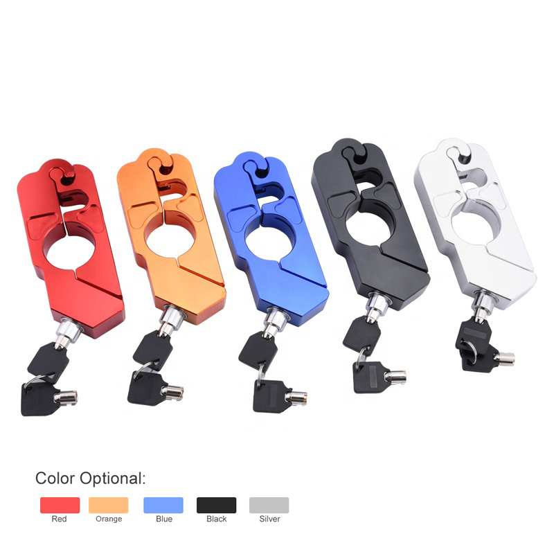 CNC Custom Motorcycle Anti Theft Handlebar Grip Locks Motorcycle Security Throttle Lock