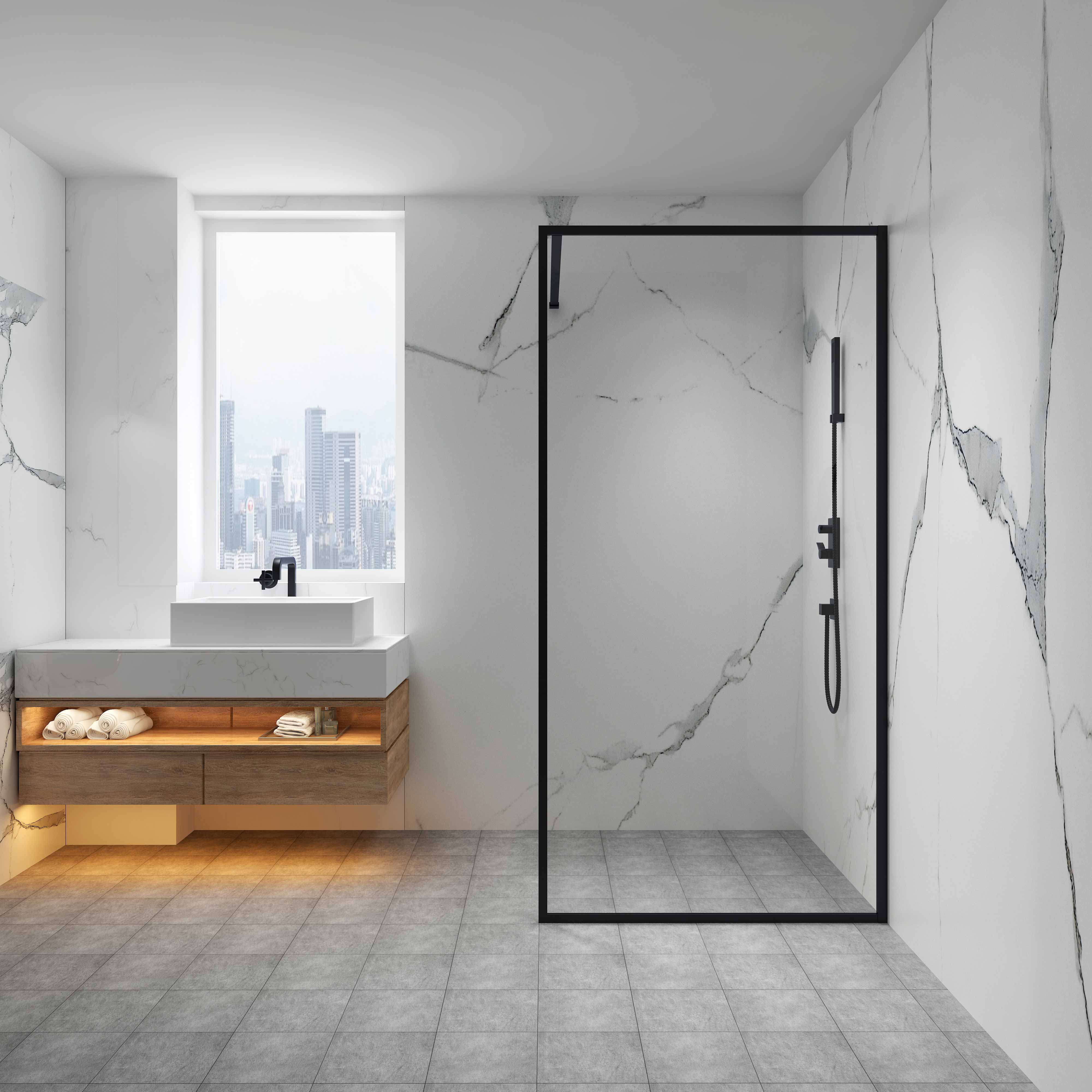 Wetroom выполненные 8 мм легко чистить стеклянная душевая кабина, экран сенсорная панель для ванной комнаты душевая кабина двери шкафа