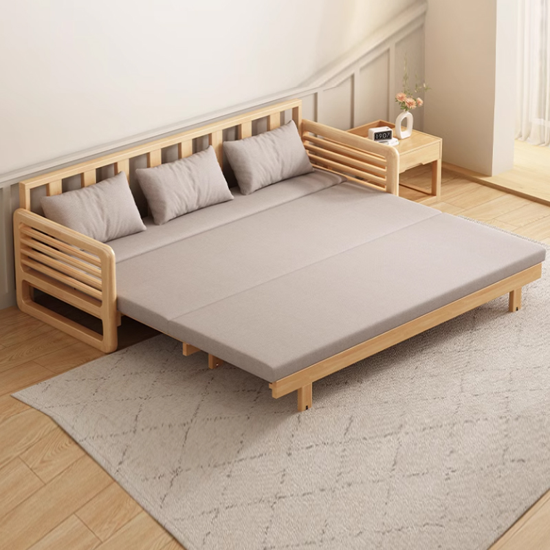 Custom Grey Color Comfortable Foldable Sleeper Sofa Bed OEM Pull-out Couch Extra Storage sofa extendible