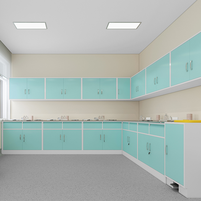 Clinic Stainless Steel Table Medicine Medical Storage Multi-Layer Workbench With Cabinet Hospital Medical Furniture