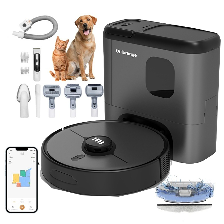 Uniorange robot vacuum cleaner and mopping Pet Hair pet grooming vacuum kit Smart Robot Vacuum Robot Cleaner for pet care