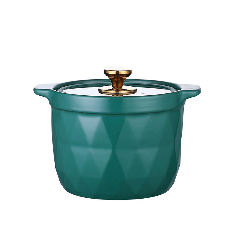 Suitable for all kinds of gas stove household soup pots with pyrex glass lid ceramic casserole