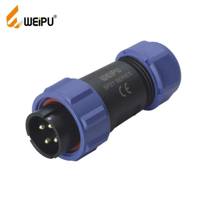 Weipu industrial connector15m m21 4/5/7/9/12 pin waterproof cable plug male IP68/IP67 connector
