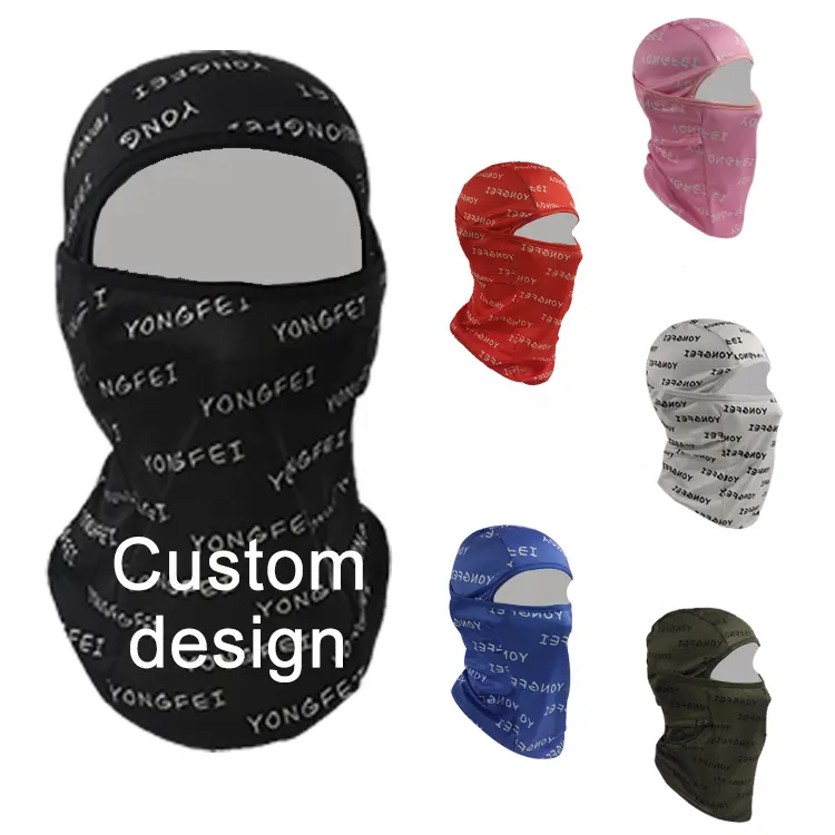 New Arrival custom Balaclava custom designer Full over printing ski maskbalaclava Hats for Cycling