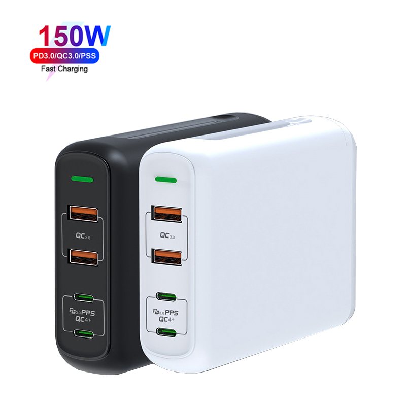 Ган 150W PD КК 4,0 3,0 быстрое зарядное устройство с Dual Type C 100W PPS кабель USB Type-C функцией быстрой зарядки адаптер питания для MacBook Pro Чехол для мобильного телефона
