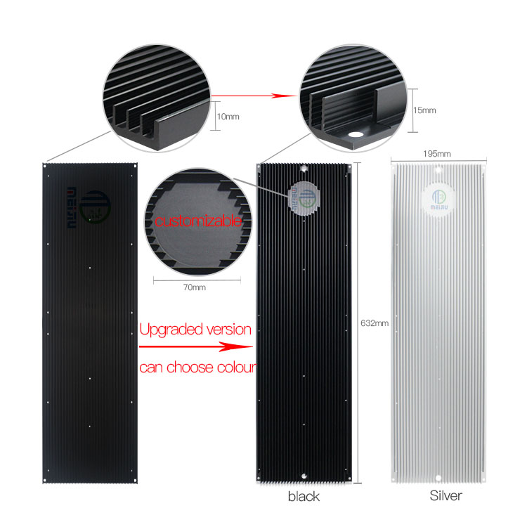 Meijiu 632x195x15 мм светодиодный круглый радиатор, 240 Вт печатная плата алюминиевый светодиодный радиатор