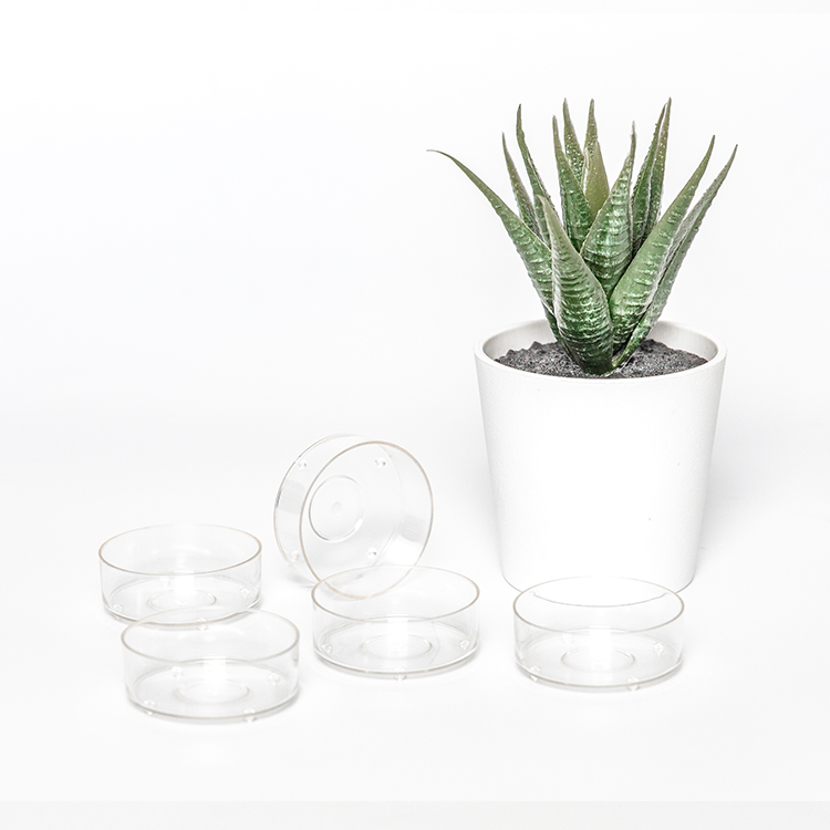 Home decoration round plastic polycarbonate tea light cup