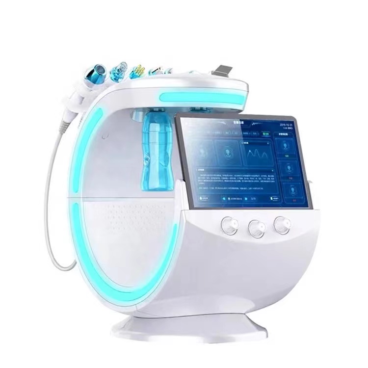 7 в 1 Смарт Ice Blue кислорода лицевая RF Аква кожи hydrodermabrasion hydrafacials машина