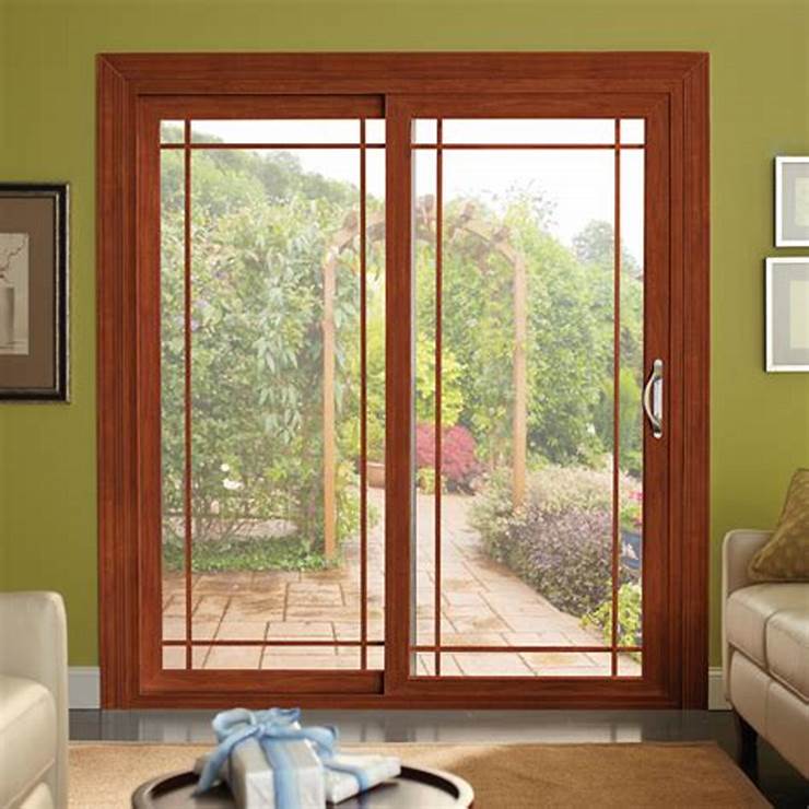 Hot sale export factory price high quality and coustom colors double glass wood grain sliding door