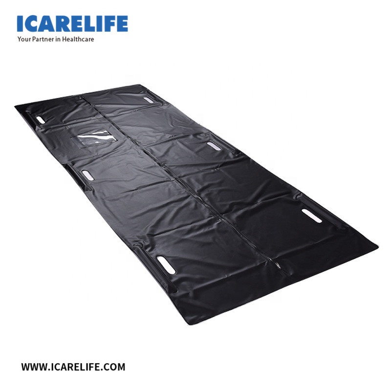 ICARELIFE CE, сверхпрочный одноразовый ПЭВА, мешочек для трупов и трупов с четырьмя ручками