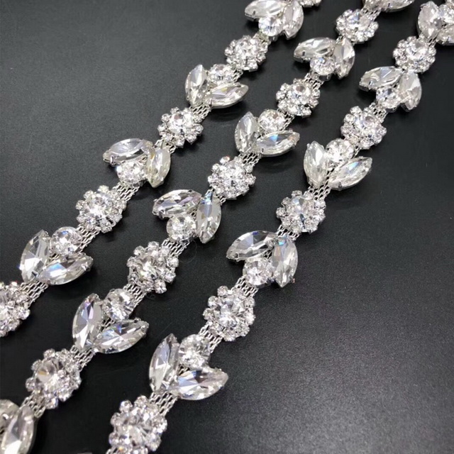 Crystal Beads Lace Trimming For Clothes,bags