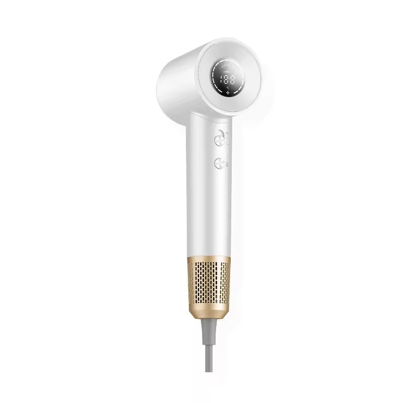 High Quality Version Digital Led Hair Dryer Leafless Strong Wind Ion Hand Blow Dryers For Home Dormitory