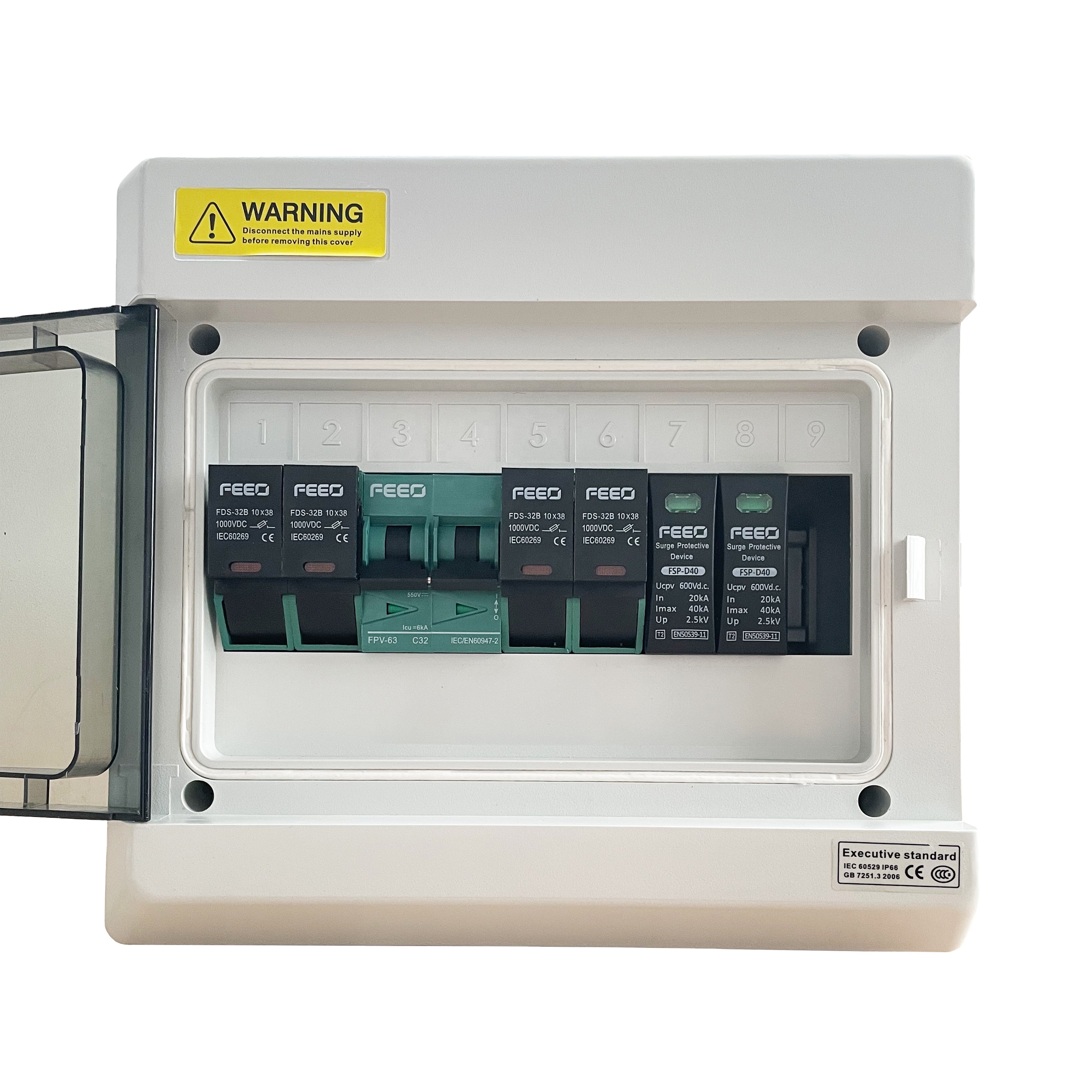 FEEO высокое качество 550V 1000V сочетание солнечных батарей 6 струн сочетание солнечных панелей сочетание солнечных батарей
