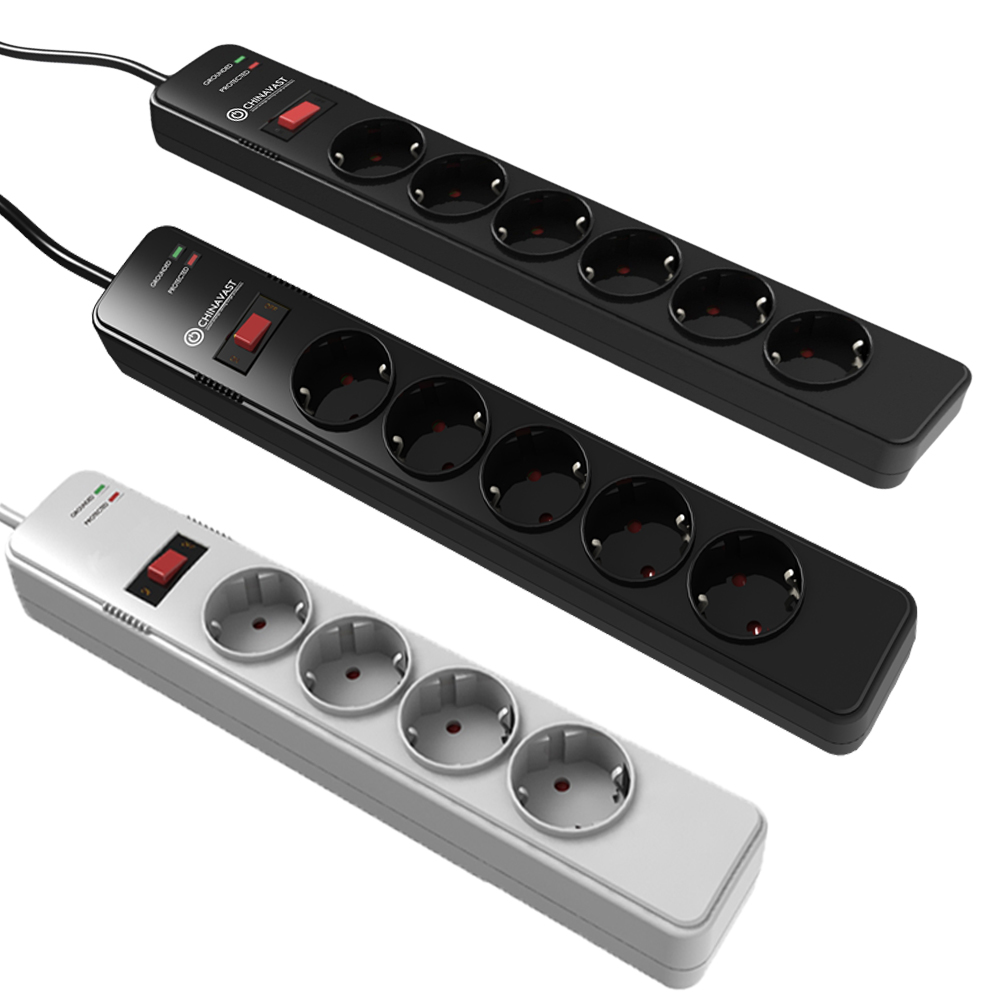 Удлинитель Schuko-Smart Power Strip, электрические вилки, настольный USB-переключатель, Европейский