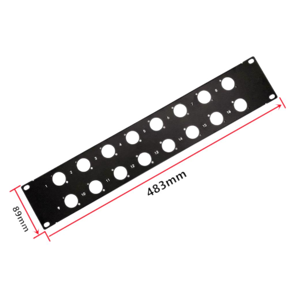 LICHUAN Audio Amplifier Chassis Panel Rack Mount 2u Patch Panel with 24 Holes 19 Inch Rack Cabinet Metal Part