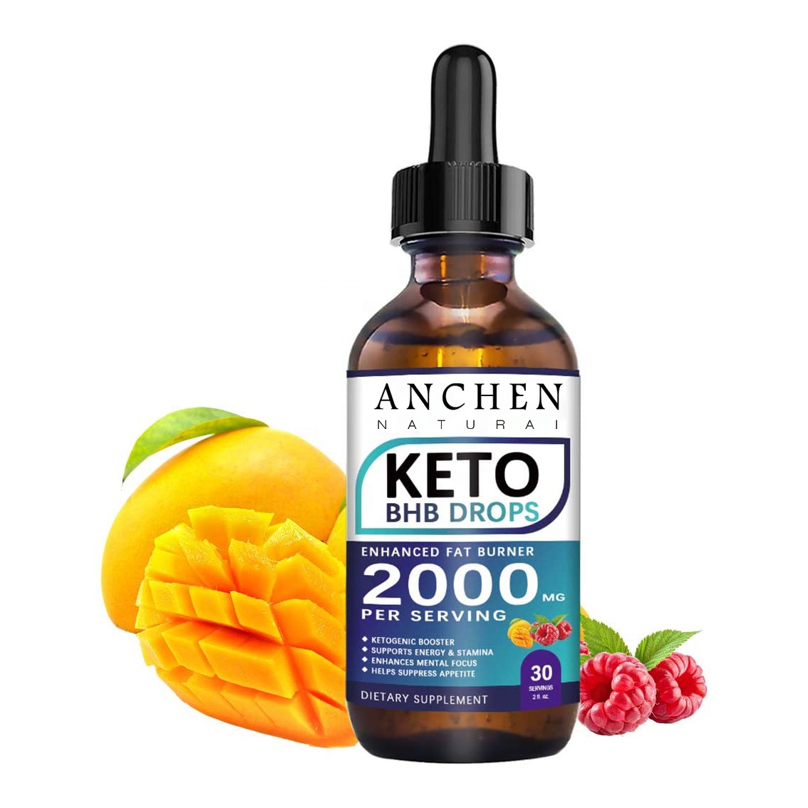 OEM Keto BHB Drops weight loss natural pure ingredients fat burner appetite suppressant keto drops 2 oz