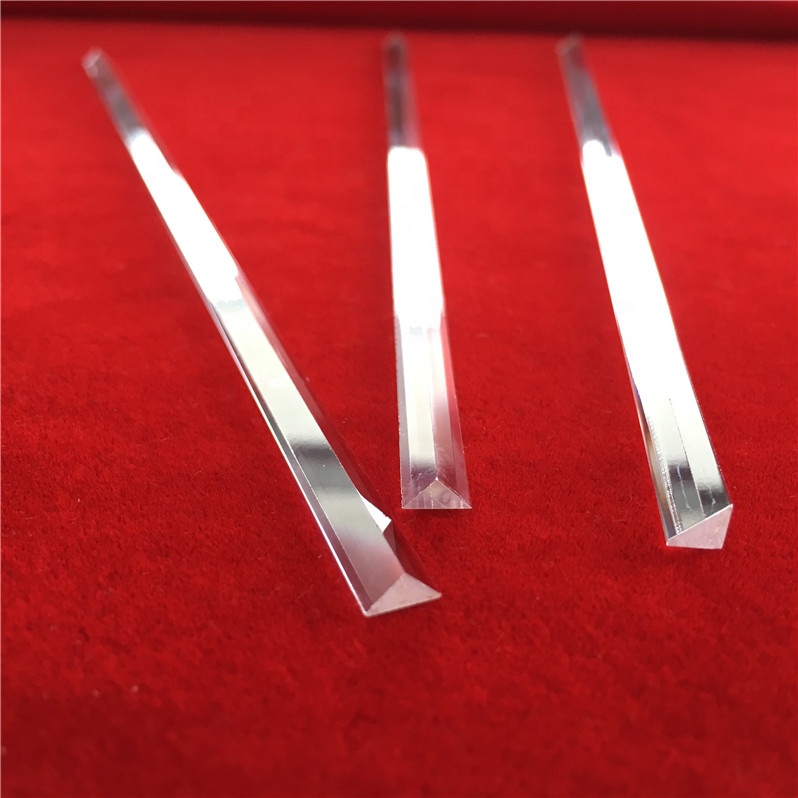 Corrosion resistance polishing customize  triangle clear fused quartz rod