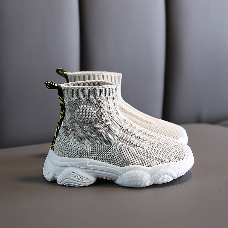 Knitted Children Sneakers Wholesale Comfortable Casual Baby Shoes Sock Shoes for Kids