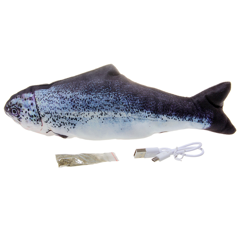 Amazon лучшая 3D плюшевая рыба игрушка USB электрическая имитация куклы Интерактивная мягкая рыба игрушка Кот игрушка
