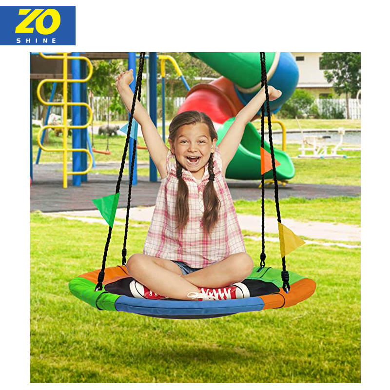 Zoshine 40 Inches Children's Outdoor Saucer Tree Swing With Good Load-bearing Capacity Easily Install