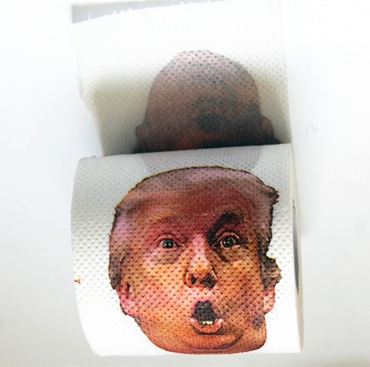 Трамп/Обама/отделение для банкнот Новинка таможня напечатала Смешные тиснением туалетная бумага, рулонная печатная машина для туалетной бумаги