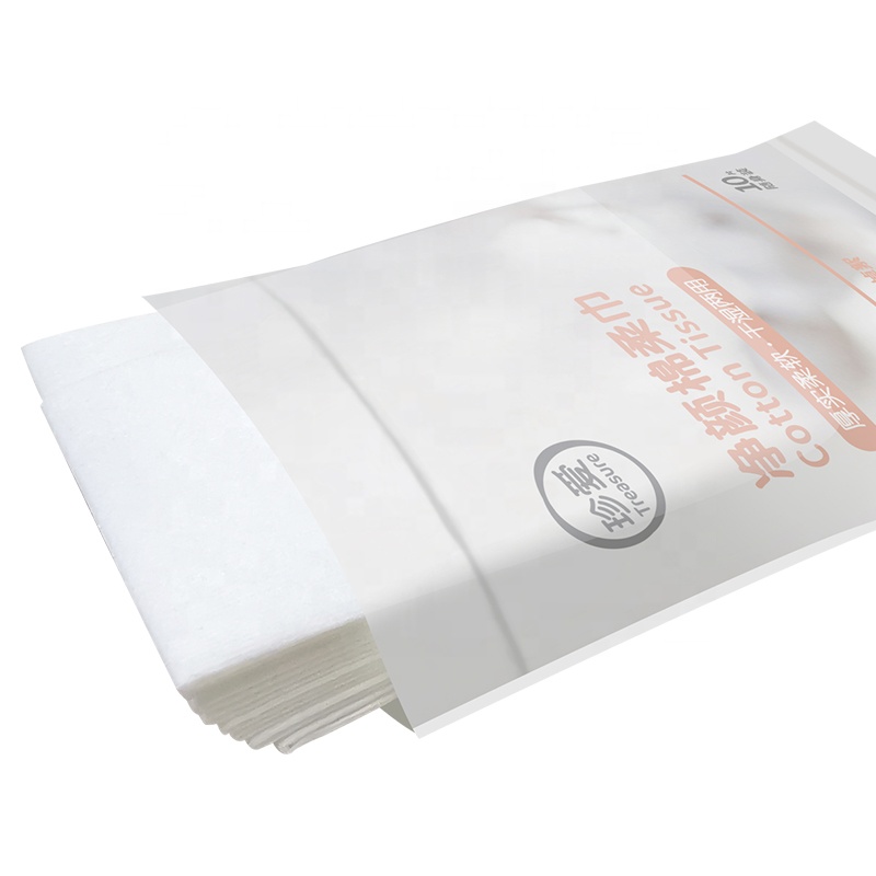 Cotton Dry Wipes Throwaway Facial Cleansing Wipes Private Label Skincare Dry Wipes