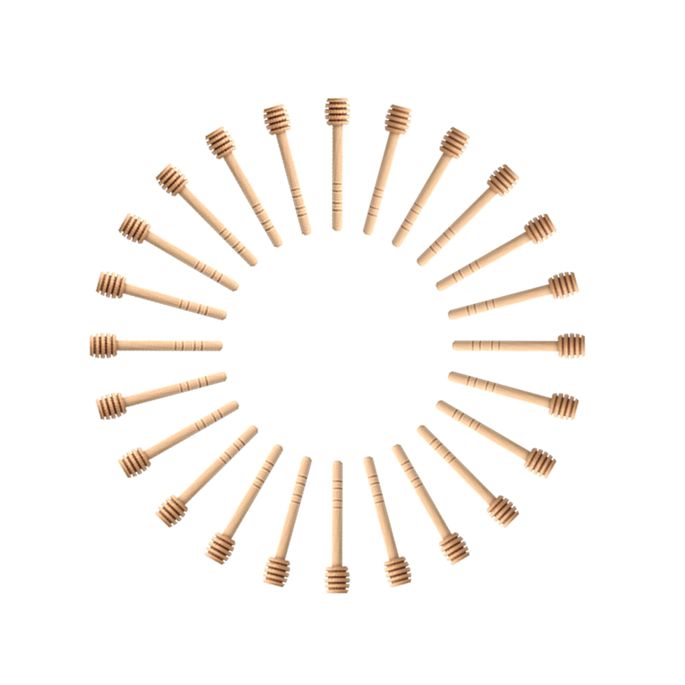 Wholesale Small Jars Honey Dipper 8Cm Ooden 50Pcs Wood Stick Bee Spoon Honey Dipper Wooden