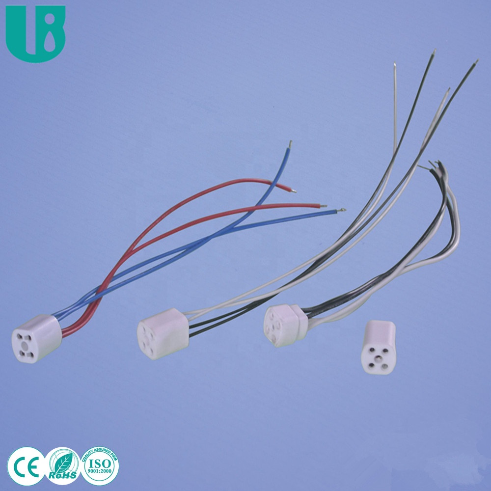 Патрон лампы 4pin uvc, держатель лампы, керамические гнезда G10q для T5 УФ-света