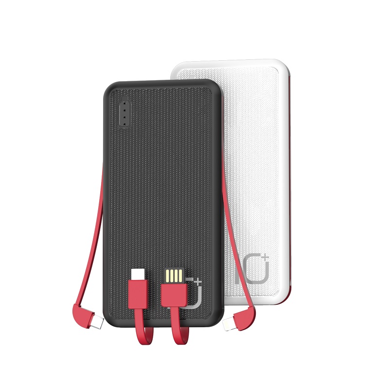 10000mAh батарея для мобильного телефона PSE для iPhone/Micro/Type-C встроенные кабели зарядный банк мощность