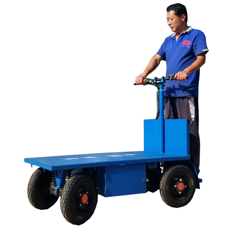 Mini electric four-wheeled flatbed cargo vehicle supermarket freight handling warehouse logistics transit