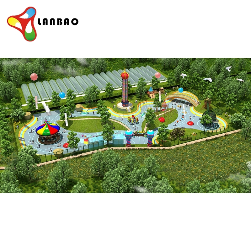 New Design Big Commercial Amusement Equipment Kids Outdoor Adventure Playground Park for Sale