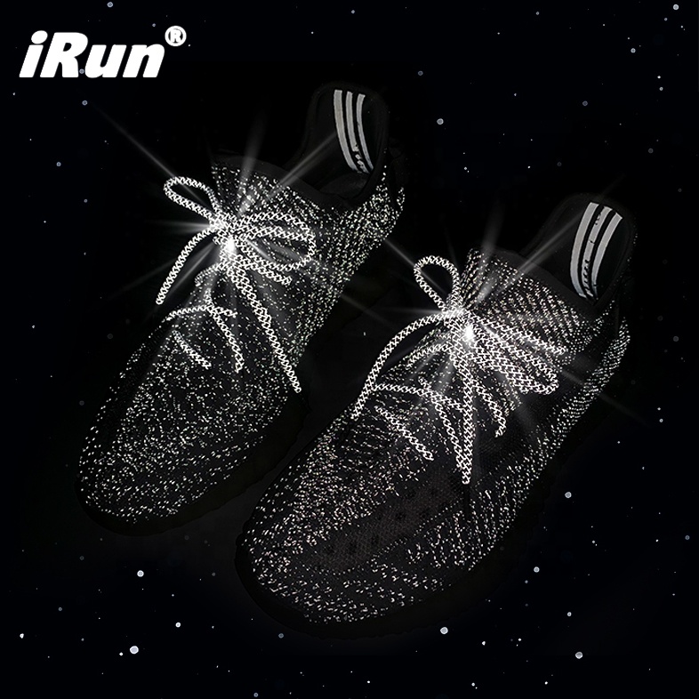 IRun; Хит продаж; Повседневные джинсовые штаны 3 м полиэстер шнурки с круглым сечением для кроссовок Yeezy 350 v2 отражающие шнурки с винтовым зажимом на металлическими наконечниками