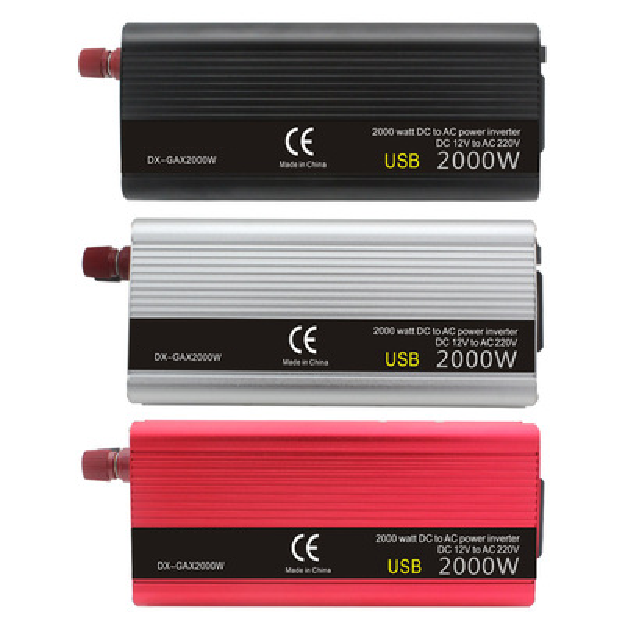 Portable Car Power Supply 1500W 2000W DC 12V to AC 220V Inverter Charger Converter Adapter Universal EU Socket Auto Accessories